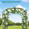 Coucheta 7FT Metal Garden Arch Trellis for Climbing Plants, Rust-Resistant Steel Tunnel Trellis with Net & Ties for Vegetables Flowers - 3 of 4