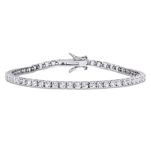 EVERLY JEWELRY | Sterling Silver 8.25 CT TGW Created White Sapphire Bracelet, 7-inch - 1 of 4