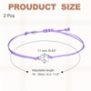Unique Bargains Dog Cat Paw Bracelet Rope Bracelet Handmade Adjustable String 2 Pcs - 2 of 4