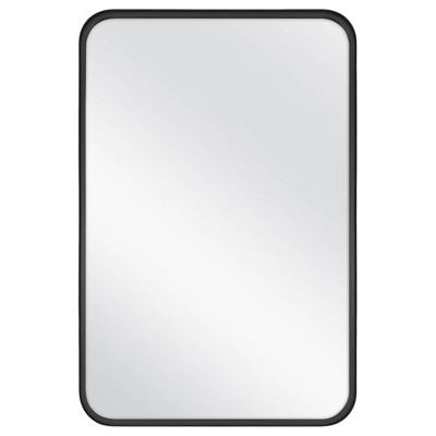 Photo 1 of 24" x 36" Rectangular Decorative Mirror with Rounded Corners Black - Threshold™ designed with Studio McGee