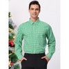 Lars Amadeus Men's Button Down Long Sleeves Gingham Plaid Dress Shirts - 2 of 4