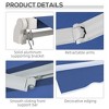 Vynxaria 12' x 10' Retractable Awning - Manual Sunshade for Patio - Dark Blue - 4 of 4