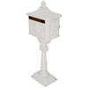 Vynxaria White Retro Mailbox - Elegant Locking Postal Box, 45.5" Tall - 4 of 4