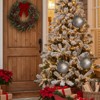 SEVOBAL Tree Ornaments 4PCS Set 4.7" Christmas Ball Ornaments Glass Hanging Decorations for Holiday Tree Party Decor Supplies, Silver, 4.7"*4.7"*4.7" - 2 of 4