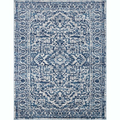 Hauteloom Wellsburg Blue&White Area Carpet