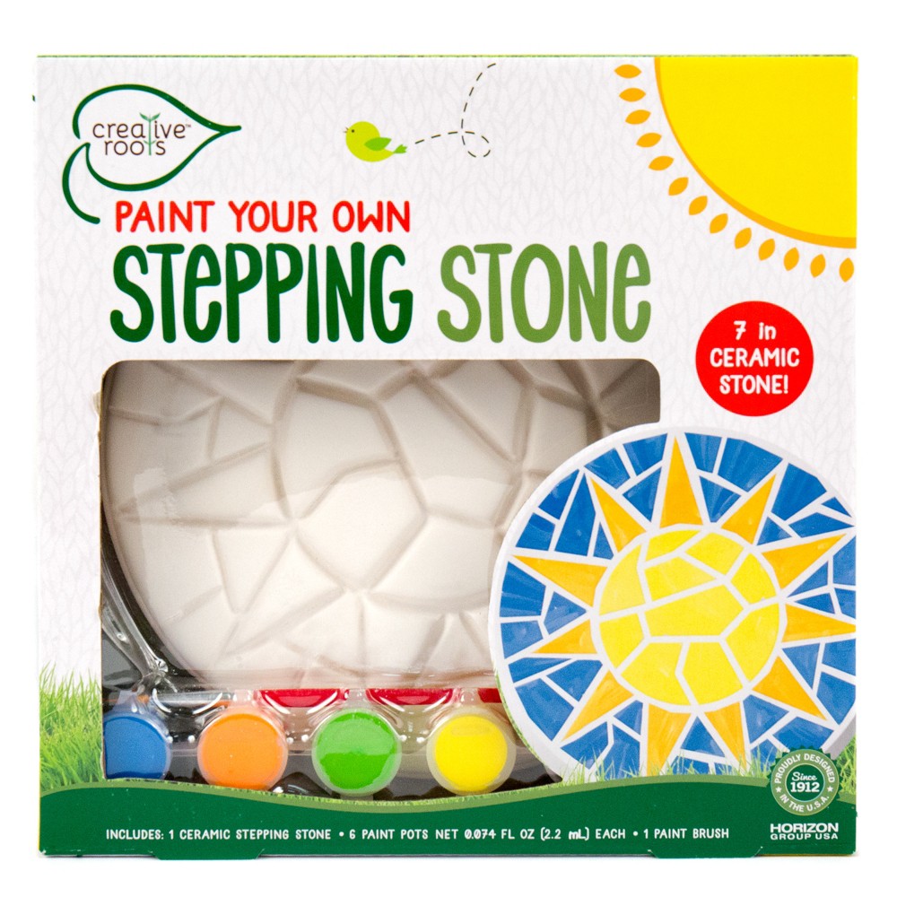 Creative Roots Paint Your Own Mosaic Sun Stepping Stone by Horizon Group USA