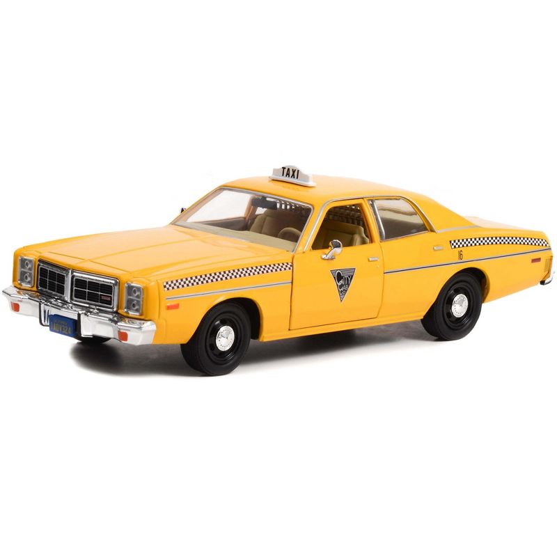 1978 Dodge Monaco Taxi "City Cab Co." Yellow "Rocky III" (1982) Movie 1/24 Diecast Model Car by Greenlight, 2 of 4