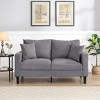 CAVINAS 57 Inch Corduroy Sofa Bed,Upholstered Loveseat Sofa for Living Room,Bedroom - 2 of 4