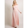 PinkBlush Petite Pink Solid Off Shoulder Maternity Maxi Dress - 4 of 4