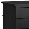 Sapphtopaz Modern Rustic Nightstand with Storage Shelf & 2 Drawers End Table with Bronze Knobs Wood Bedside Table for Bedroom, Living Room - 3 of 4