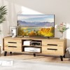 Tangkula TV Stand w/Sliding Doors Storage Shelves Cable Hole Support Legs for 65" TVs - 2 of 4
