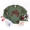 Simply Sage Market Women's Graphic Sweatshirt Jolly Plaid - 3 of 4
