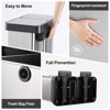 2x8 Gal Dual Trash Can, 60L Stainless Steel Garbage Can with Soft Close Lid, Step Recycling Bin Waste Container for Kitchen Bathroom Office - 3 of 4