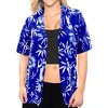 LA LEELA Women's Button Down Blouses Hawaii Shirt Short Sleeve Party Hawaiian Tropical Vacation Button Up Party Summer Holiday Shirts - 4 of 4