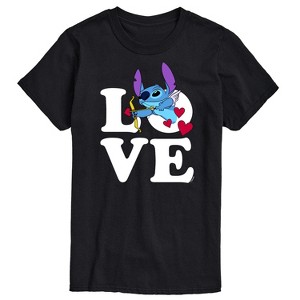 Men's - Lilo and Stitch - Love Cupid Stitch Short Sleeve Graphic T-Shirt - 1 of 4