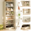 Aheaplus 6-Tier Shoe Rack Tower, 80'' Floor Standing Wooden Shoe Organizer - 2 of 4
