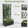 Dovelina Metal Floor Planter Climbing Trellis Planter Box - 4 of 4