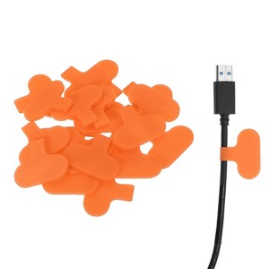 Unique Bargains Reusable Writable Hook and Loop Cable Labels 20 Pcs - 1 of 4
