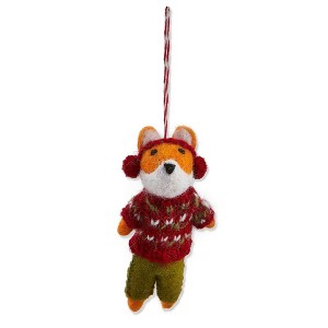 tagltd Fox W/ Earmuffs & Vest Ornament - 1 of 1
