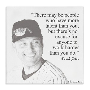 Stupell Industries Work Hard Derek Jeter Quote, 17" x 17" - 1 of 4