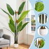 4FT Artificial Tropical Plant in Pot, PEVA Leaf Fake Tree with Realistic Green Foliage for Indoor Outdoor Home Office Decor - 3 of 4