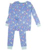 RuffleButts SoftSnooze Big Girls Ruffle Long Sleeve Pajama Set - 2 of 4