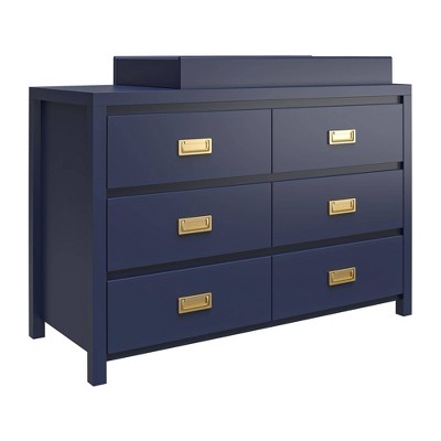 Image of Little Seeds Monarch Hill Haven 6-Drawer Changing Dresser - Navy