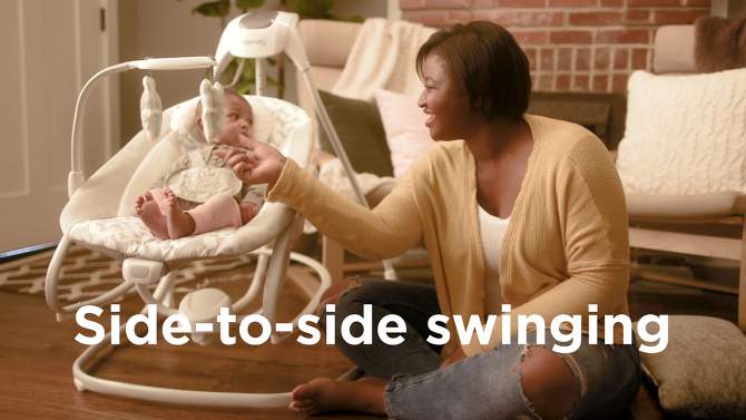 Ingenuity 2-in-1 Multi-Direction Compact Baby Swing &#38; Rocker with Vibrations - Raylan, 2 of 24, play video