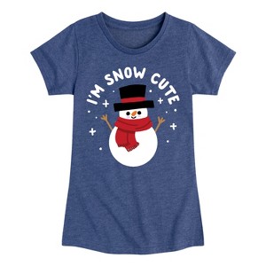 Girls' - Instant Message - I'm Snow Cute Christmas Fitted Short Sleeve Graphic T-Shirt - 1 of 4