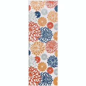 Mark & Day Ekron 2'7"x7'3" Runner Woven Indoor and Outdoor Area Rugs Orange - 1 of 4