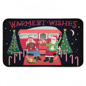 Stupell Industries Warmest Wishes Christmas Camper Printed Anti-Fatigue Floor Mat, design by Darlene Seale, 30"x18" - 1 of 4