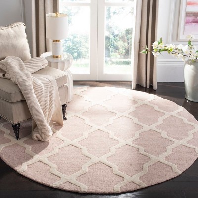Ivory Elegance 6' Round Hand-Tufted Wool Area Rug