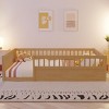 Streamdale Full Floor Bed Frame with Fence, Wood Kids Floor Beds Frame for Bedroom Playroom,Natural - 2 of 4
