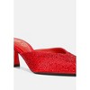 Aldora Rhinestones Embellished Satin Women Mules - 2 of 4