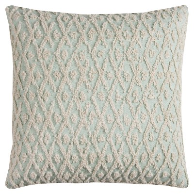 20"x20" Oversize Geometric Square Throw Pillow Cover Mint Green - Rizzy Home