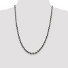 Black Bow Jewelry Men's 7mm, Sterling Silver Antiqued Beveled Cable Chain Necklace - 2 of 4
