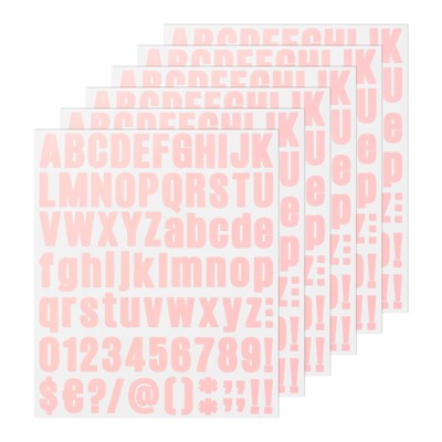 Unique Bargains Waterproof Vinyl Self-Adhesive Mailbox Alphabet Stickers 12 Sheets
