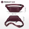 Unique Bargains Soft PU Leather Travel Hiking Running Crossbody Waist Pack - 3 of 4