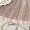 VECELO 36" Round Dining Table for 4, Faux Marble Bar Table Top with Metal Legs for Kitchen, Small Spaces - 4 of 4