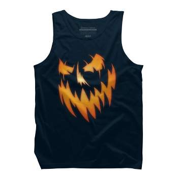 Men's Design By Humans Spooky Jack O' Lantern Halloween Tee Shirt By SJCcreatives Tank Top