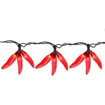 Northlight 36ct Chili Pepper Clustered String Lights Red - Brown Wire