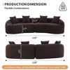TiramisuBest LY-003 Beige White Deep Seat Compression Sofa 3 Seater with Beige for sofa - 3 of 4