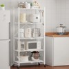 SUGIFT 5-Tier Foldable Storage Shelves with Wheels for Garage Kitchen - 2 of 4