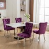 Modern Upholstered Dining Chairs Set of 2, Dining Chairs with High Back,Velvet Cushion Dining Chairs for Kitchen or Dining Room-Maison Boucle - 3 of 4