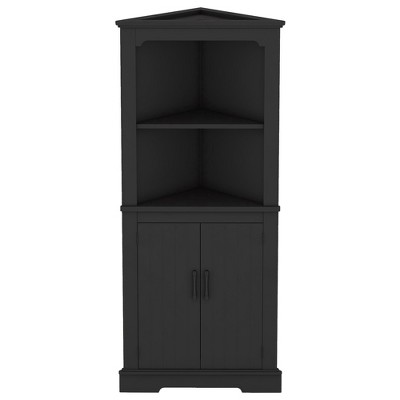 VANIRROR Tall Corner Cabinet with Doors – Versatile Slim Storage for Living Room, Bathroom, Dining Room, or Kitchen