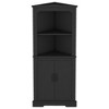 VANIRROR Tall Corner Cabinet with Doors – Versatile Slim Storage for Living Room, Bathroom, Dining Room, or Kitchen - 2 of 4