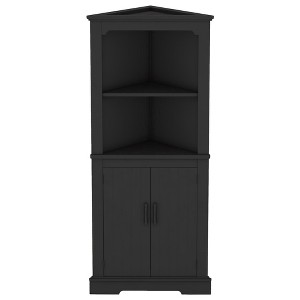 VANIRROR Tall Corner Cabinet with Doors – Versatile Slim Storage for Living Room, Bathroom, Dining Room, or Kitchen - 1 of 3