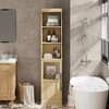 Garvee 70" Bathroom Storage Cabinet, Narrow Bathroom Cabinet with Glass Door, Tall Floor Cabinet for Small Space, Kitchen, Laundry - 3 of 4