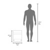 SEVOBAL Bathroom Vanities Floating Vanities 18in Resin Sink Wall Mounted with One Door Cabinet for Bathroom Storage, White, 23.62"*20.87"*11.42" - 4 of 4
