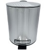Home Mart Goods 10" Tall Chrome Stainless Steel Step Garbage Can with Removable Inner Bucket, Soft-Close Metal Waste Basket with Foot Pedal - 4 of 4